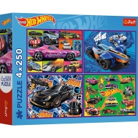 Пазл Trefl Hot Wheels Гоновчний автомобіль 4х 250 елементів (5900511133127)