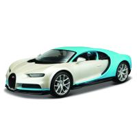 Масштабна модель автомобіля Maisto Bugatti Chiron біло-блакитний - тюнінг (1:24) (32509 white/blue)