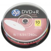 Диск DVD HP DVD+R 8.5GB 8X DL IJ PRINT 10шт Spindle (69306/DRE00060WIP-3)