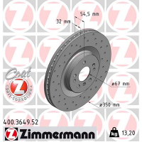 Гальмівний диск ZIMMERMANN 400.3649.52