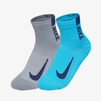 Шкарпетки Nike U NK MLTPLIER ANKLE 2PR SX7556-923 34-38 2 пари Сірий/Блакитний (194955548905)