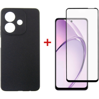 Чохол до мобільного телефона Dengos Oppo A3X Carbon + glass (Black) (DG-KM-123)