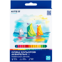 Олівці кольорові Kite Classic акварельні, 36 кольорів (K-1052)