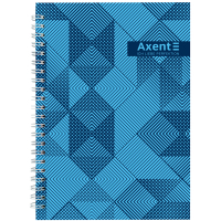 Блокнот Axent на спіралі А5 96 аркушів, клітинка, тверда обкладинка №33 (8032-33-A)