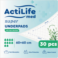 Пелюшки для малюків ActiLife Med Super 60 х 60, 30 шт (4820174981501)