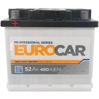 Акумулятор автомобільний EUROCAR 6СТ-52АЗ (1) (+/-) (L1) 480А 12V (E)