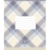 Зошит Школярик Plaid pattern 12 аркушів лінія (012-3345L)