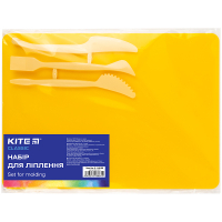 Дошка для пластиліну Kite набір Classic дошка + 3 стеки, жовтий (K-1140-08)