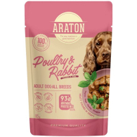 Вологий корм для собак ARATON Adult with Poultry and Rabbit 85 г (ART47934)