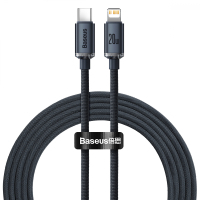Дата кабель USB-C to Lightning 2.0m 20W Crystal Shine Series black Baseus (CAJY000301)