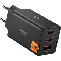 Зарядний пристрій Spigen 2xUSB-C PD + 1xUSB 67W black (ACH09458)
