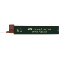 Грифель для механічного олівця Faber-Castell Super-Polymer НВ (діаметр 0,5 мм), 12 штук в пеналі (16782)