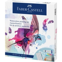 Акварельні фарби Faber-Castell Watercolours Painting Set 12 кольорів у тубах по 5 мл з аксесуарами (169618) (32663)