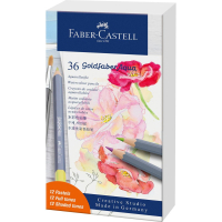 Олівці кольорові Faber-Castell Goldfaber Aqua акварельні, 36 кольорів (стандартні + пастельні кольори), 114639 (31789)