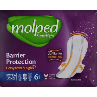 Гігієнічні прокладки Molped SuperNight Extra Long 32 см 6 шт. (8690536806812)