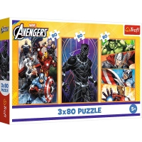 Пазл Trefl The Avengers Дні наповнені діями 3x80 (5900511348835)