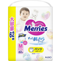 Підгузки Merries розмір M (6-11 кг) трусики 62 шт (4901301442949)