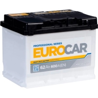 Акумулятор автомобільний EUROCAR 6СТ-62АЗ (0) (-/+) (L2) 600А12V (E)