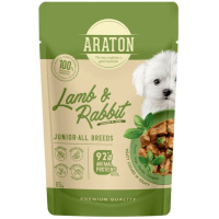 Вологий корм для собак ARATON Junior with Lamb and Rabbit 85 г (ART47932)