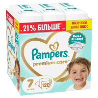 Підгузки Pampers Premium Care Розмір 7 (15+ кг) 120 шт (8006530223638)