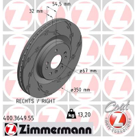 Гальмівний диск ZIMMERMANN 400.3649.55