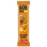 Цукерка Bob Snail Равлик Боб Груша Манго страйп, 14 г (4820206080752)