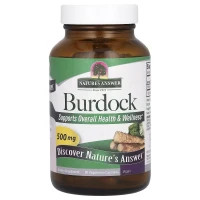 Трави Nature's Answer Лопух, 500 мг, Burdock, 90 вегетаріанських капсул (NTA-16134)