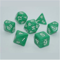 Набір кубиків для настільних ігор Games 7 Days Pearl 7 Dice Set - Green (g7dpearl16)