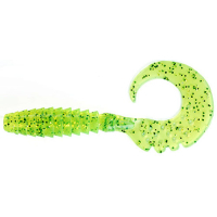 Силікон рибальський FishUP Fancy Grub 2.5" 026 - Flo Chartreuse/Green (10шт/уп) (1864.01.22)
