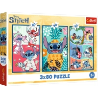 Пазл Trefl Lilo&Stitch Світ Cтіча 3x80 (5900511348859)