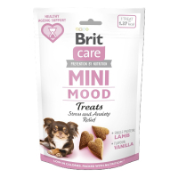 Ласощі для собак Brit Care Mini Treats Mood для малих порід проти стресу ягня, ваніль 50 г (8595602578542)