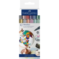 Набір маркерів Faber-Castell тонких металіків для декорування Metallics Marker M (1,5 мм) 12 кольорів (32019)