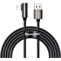 Дата кабель USB 2.0 AM to Lightning 1.0m CALCS 2.4A 90 Legend Series Elbow Black Baseus (CALCS-01)