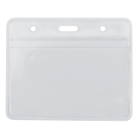 Бейдж Optima горизонтальний замок zip lock PVC, 108х70 мм (O45611)
