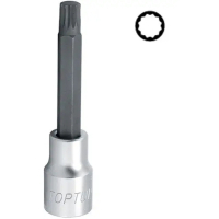 Торцева головка Toptul SPLINE M10 L100мм 1/2" (BCJA1610)