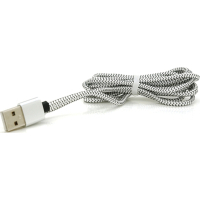 Дата кабель USB 2.0 to Lightning 2.0m 2A magnetic nylon silver PiPo (18169)