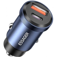 Зарядний пристрій Essager 1xUSB-C 45W + 1xUSB blue (ECCAC45-TL03-Z)