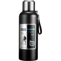 Термос Merlion з ситечком та чашкою 0,6 л, чорний (ZK-127-600Black)