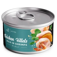 Консерви для котів Savory Chicken Fillets rich in Shrimps in Jelly for Kittens 70 г (4820261920963)
