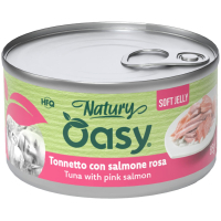 Консерви для котів OASY Wet Natury з тунцем та лососем 85 г (8054329512951)