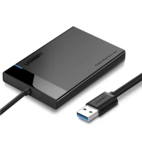 Кишеня зовнішня Ugreen USB 3.0 to SATA 3.0 2.5" HDD/SSD enclosure 6TB UASP black (30847)