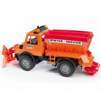 Масштабна модель автомобіля Bruder вантажівка MB Unimog 1:16 Жовтогарячий (02572)