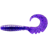 Силікон рибальський FishUP Fancy Grub 2.5" 060 - Dark Violet/Павлина&Silver (10шт/уп) (1864.03.22)