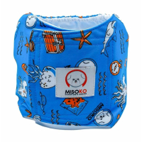 Підгузки для тварин MISOKO&CO багаторазові для кобелів, з восьминогом, XXL 1 шт. блакитні (HAINMSK63958)