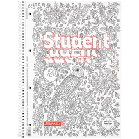 Книга записна Brunnen Коледж-блок А4 Premium Zenart bird, лінія 80 аркушів (10 67 427)