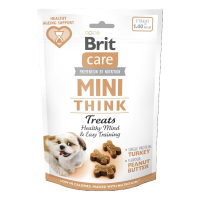 Ласощі для собак Brit Care Mini Treats Think для малих порід для розумових здібностей індичка, арахісове масло 50 г (8595602578559)