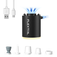 Насос для надувних меблів Flextail Tiny Pump Х, чорний із вакуумними пакетами 2 шт (50х70) (6975755966335)