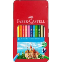 Олівці кольорові Faber-Castell Window Замок, металева коробка, 12 кольорів (115801) (27984)