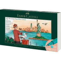Лайнер Faber-Castell набір капілярних ручок Pitt Artist Pen Set New York, 12 шт (33016)