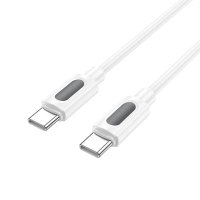 Дата кабель USB-C to USB-C 1.0m 60W silicone BX114 Structure white BOROFONE (6941991116919)